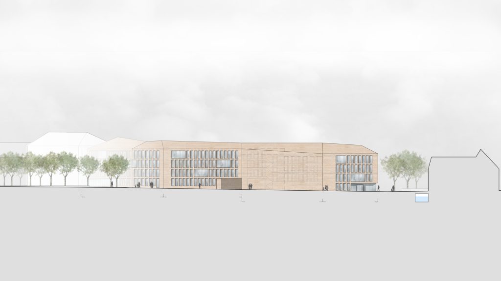 Wettbewerb Neubau Kreishaus Germersheim Ansicht Hauptstraße